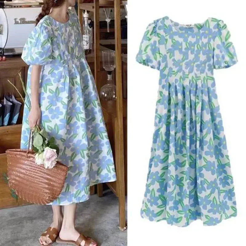 Vestido confortável para gestante.