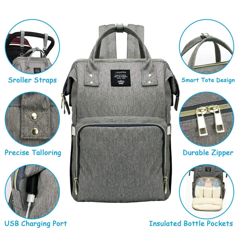 Mochila maternidade com entrada USB