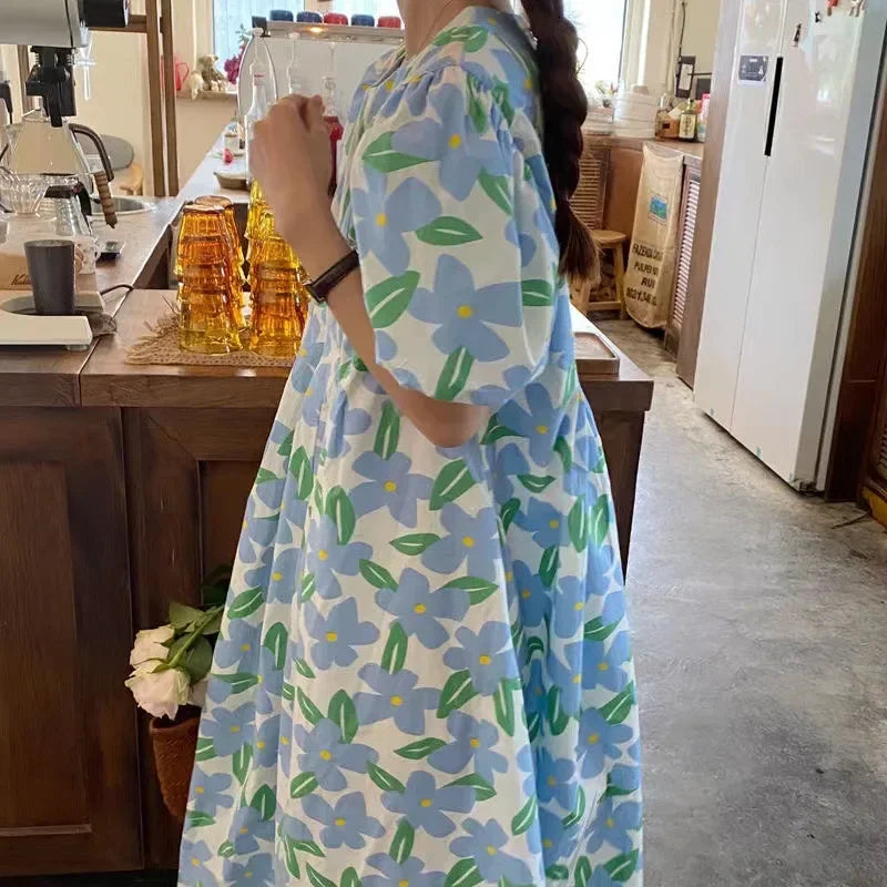 Vestido confortável para gestante.