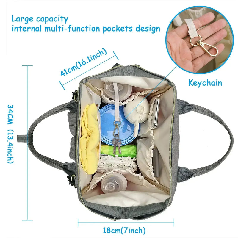 Mochila maternidade com entrada USB