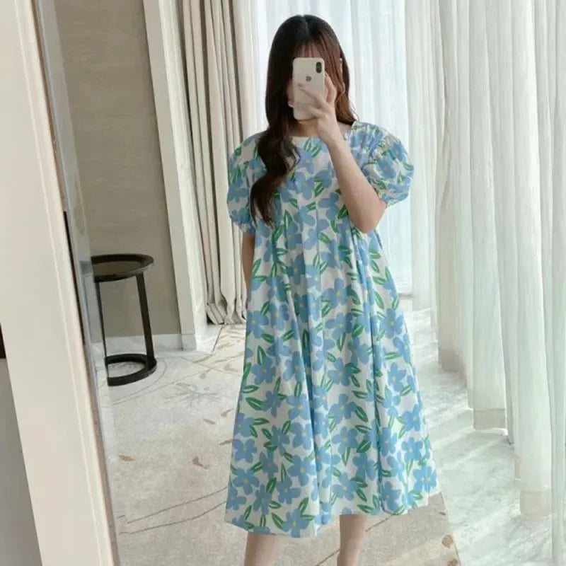 Vestido confortável para gestante.