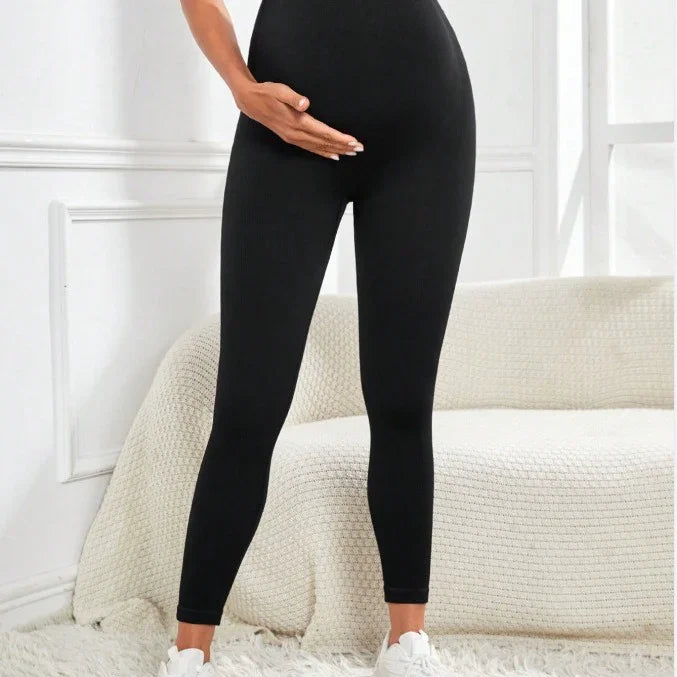Legging maternidade com faixa de sustentação