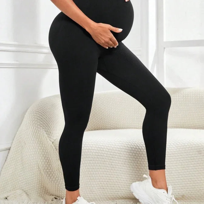 Legging maternidade com faixa de sustentação