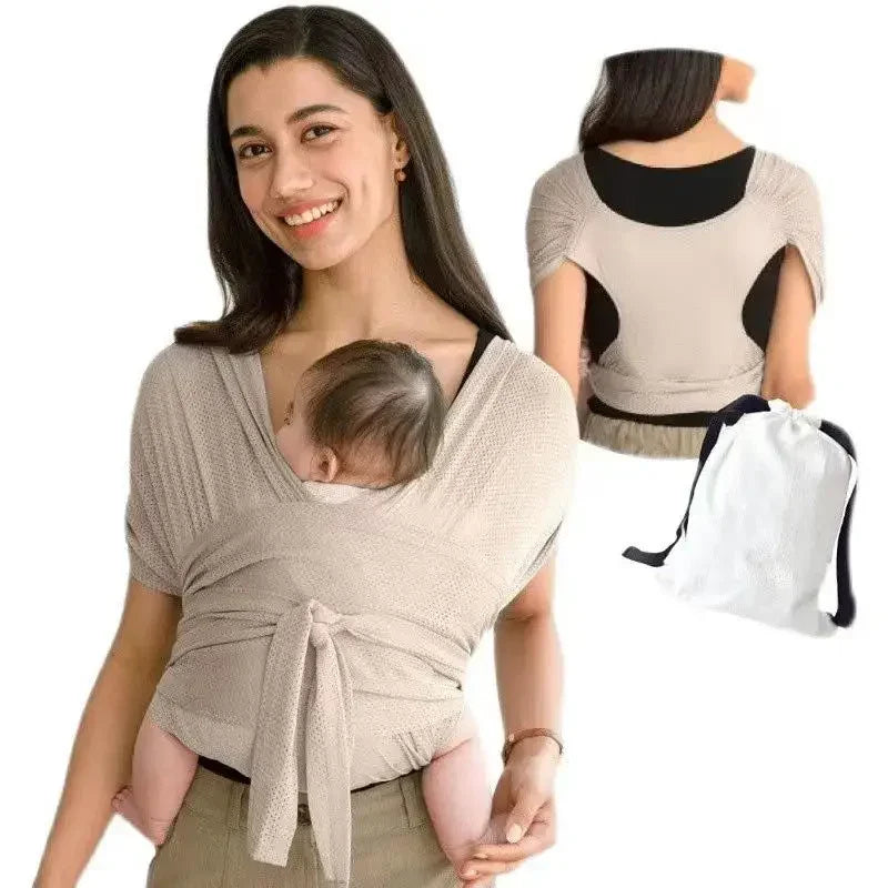 Sling ergonômico para recém-nascido.
