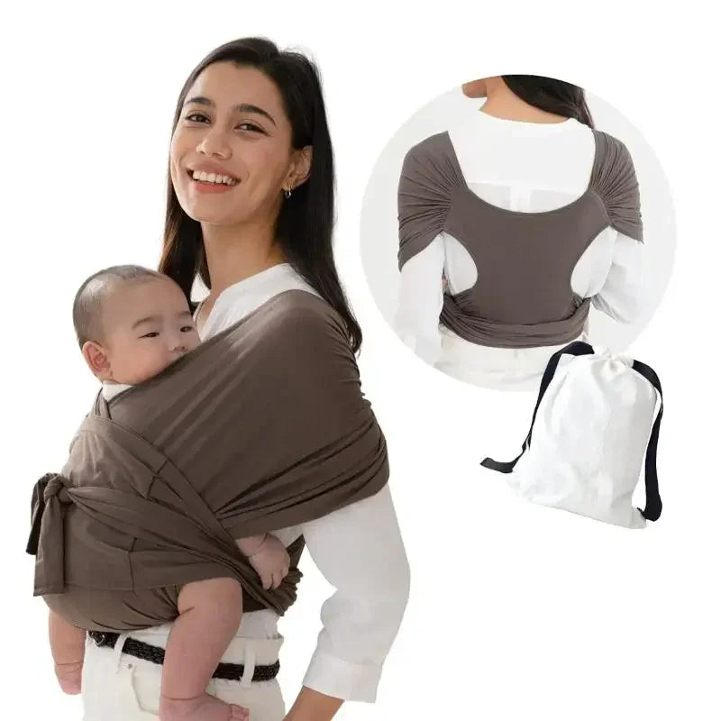 Sling ergonômico para recém-nascido.
